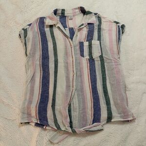 Old Navy Linen Button Down Top | Size ST